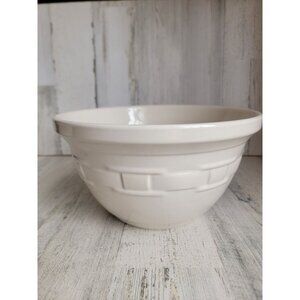 Longaberger‎ Pottery large mixing bowl ivory woven traditions
